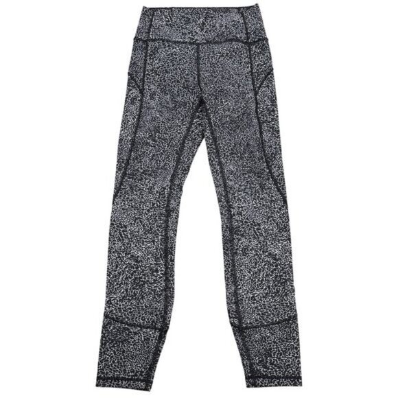 Lululemon In Movement Tight 25" In Diffuse Starlight Black Size 4 - Picture 7 of 9